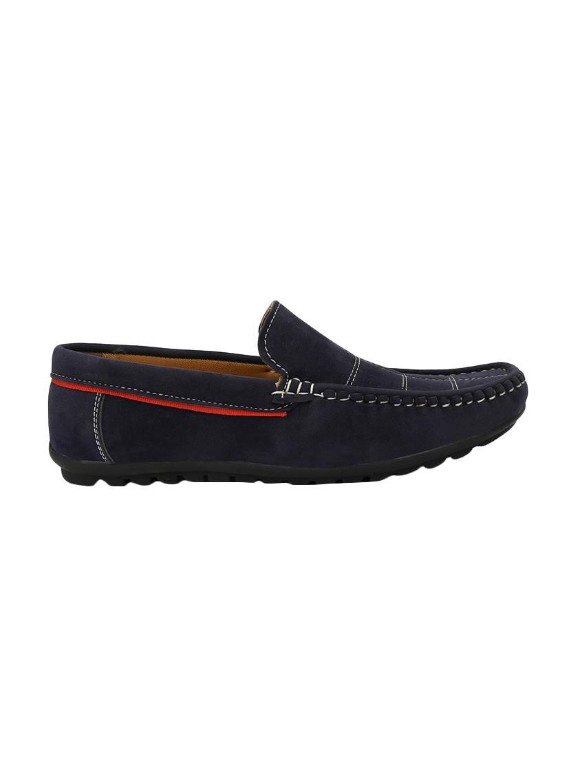 navy leatherette slip on loafers - 16707959 - Zoom Image - 2
