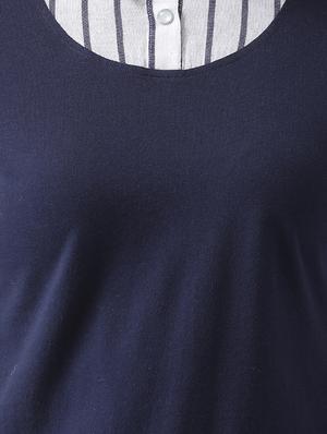shirt collar layered top - 16708327 - Standard Image - 5