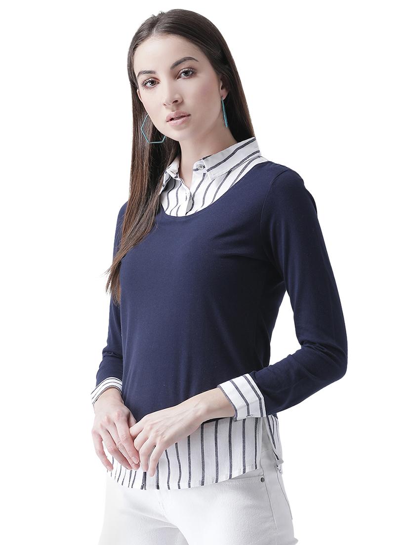 shirt collar layered top - 16708327 - Zoom Image - 2
