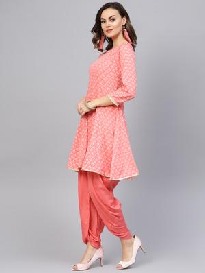 bandhani printed kurta salwar set - 16708369 - Standard Image - 2