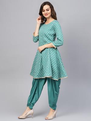 bandhani printed kurta salwar set - 16708370 - Standard Image - 2