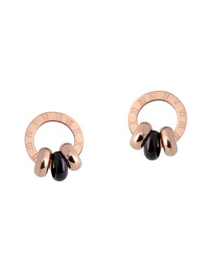 gold metal studs earring - 16708532 - Standard Image - 2