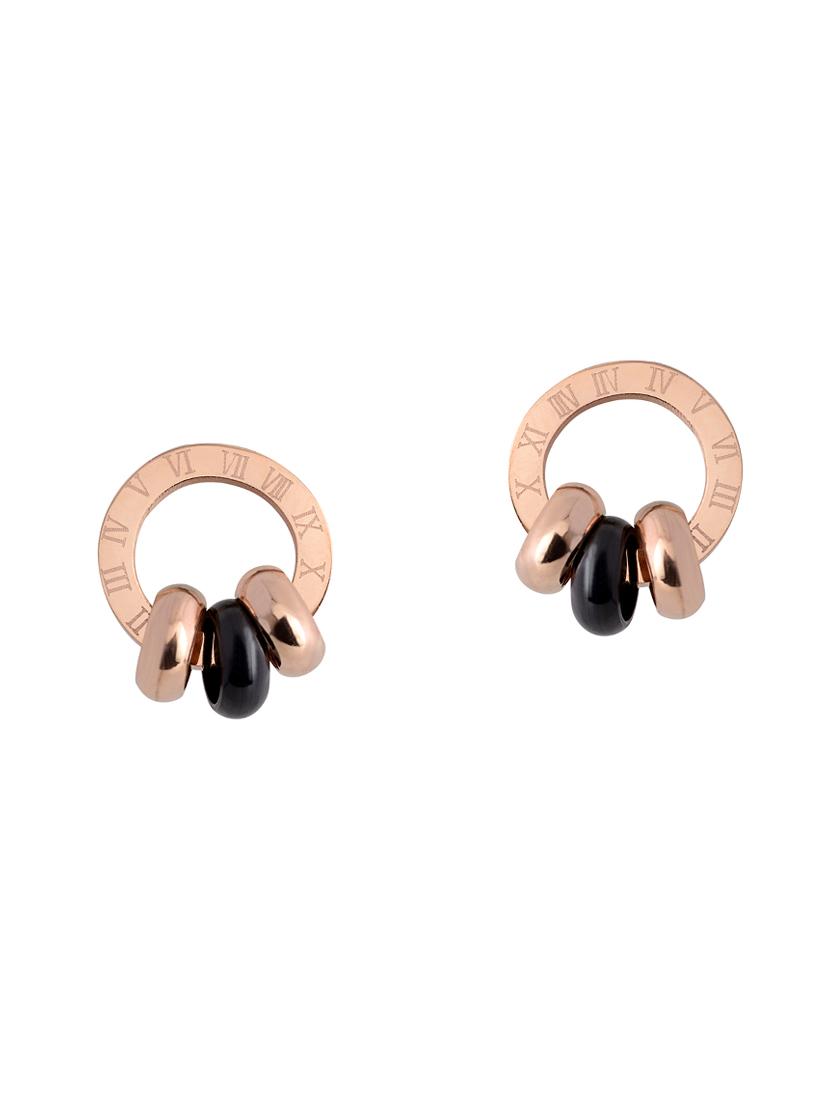 gold metal studs earring - 16708532 - Zoom Image - 2