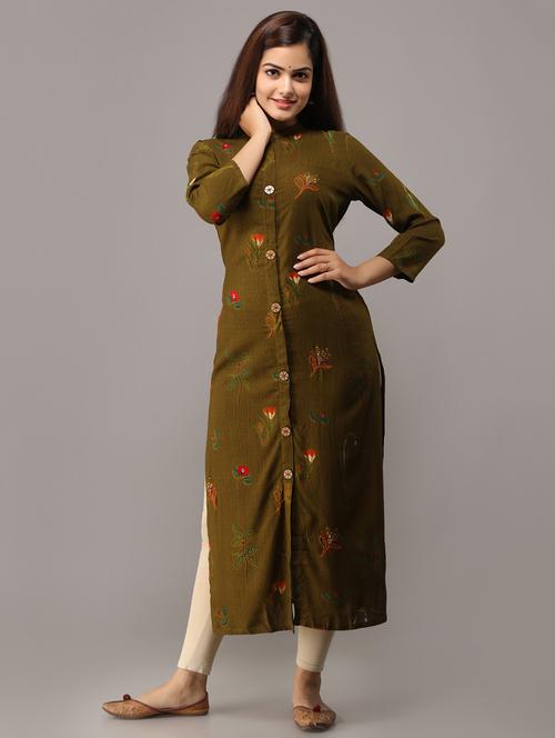 printed straight kurta - 16708837 - Very Small Image - 1