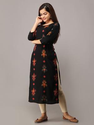 printed straight kurta - 16708839 - Standard Image - 2