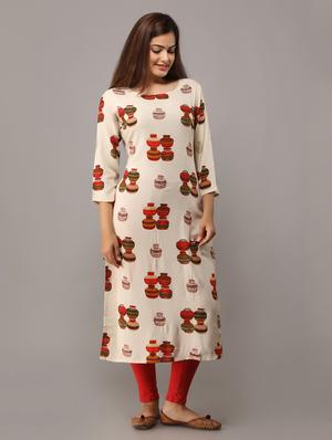 conversational straight kurta - 16708840 - Standard Image - 2