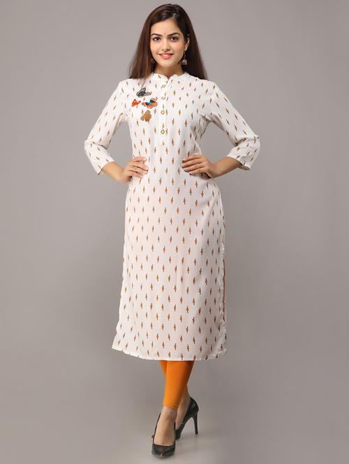 printed straight kurta - 16708845 - Very Small Image - 1