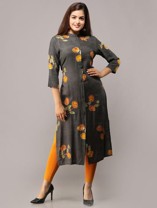floral straight kurta - 16708848 - Standard Image - 1
