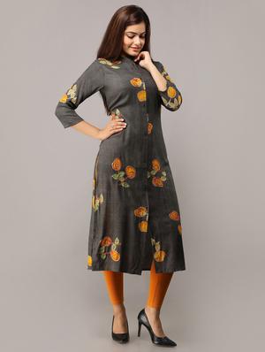 floral straight kurta - 16708848 - Standard Image - 2