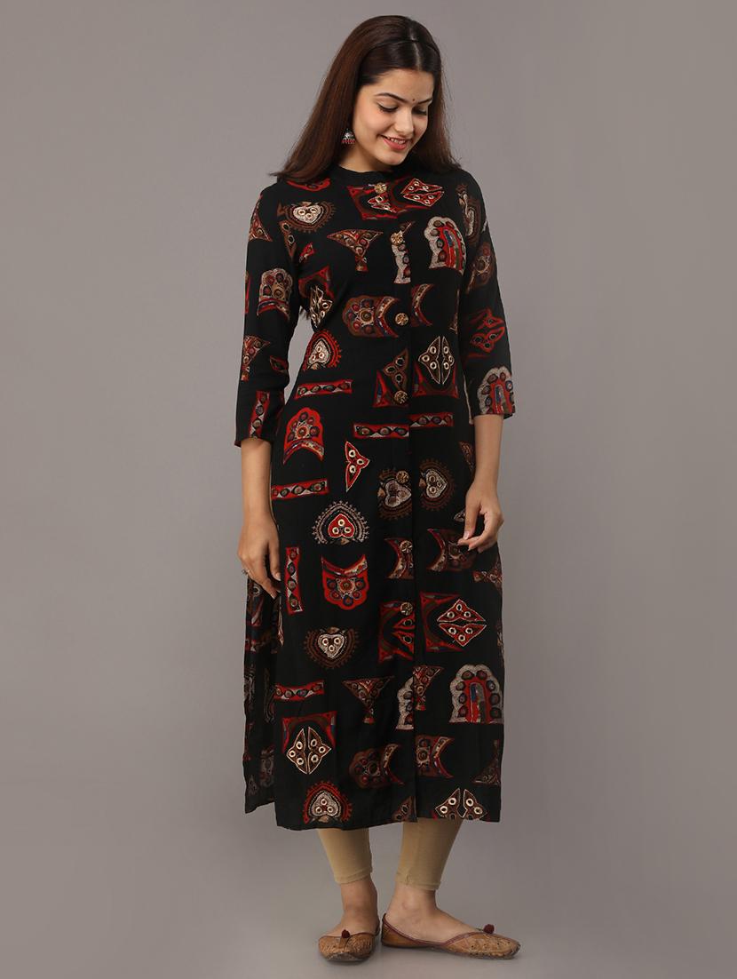 conversational straight kurta - 16708866 - Zoom Image - 2