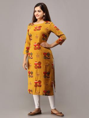 conversational straight kurta - 16708867 - Standard Image - 2