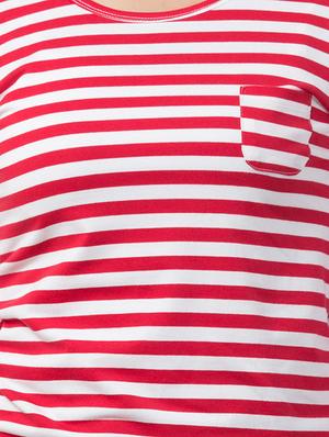 round neck striped tee - 16708897 - Standard Image - 5