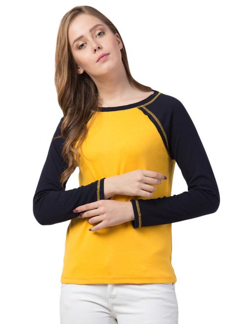 color block raglan sleeved tee - 16708900 - Very Small Image - 1