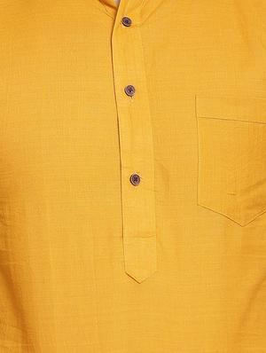orange solid short kurta - 16708918 - Standard Image - 5
