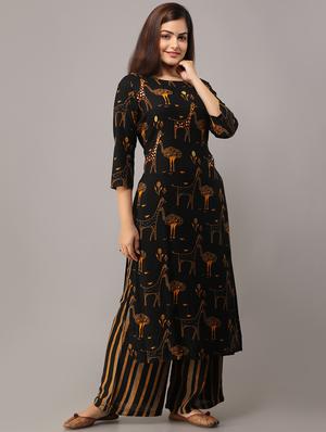 kaantha work kurta palazzo set - 16709174 - Standard Image - 2