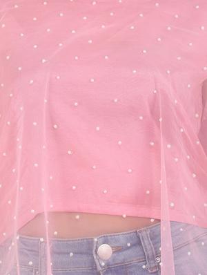 round neck cape sleeved top - 16709330 - Standard Image - 5