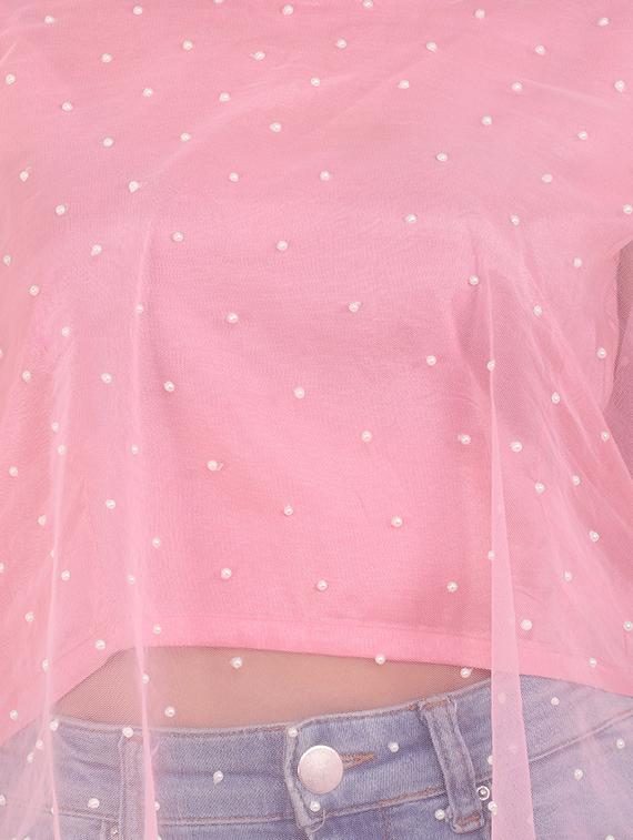 round neck cape sleeved top - 16709330 - Zoom Image - 5
