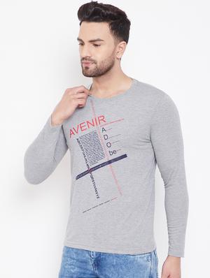 grey typographic chest print t-shirt - 16709391 - Standard Image - 2