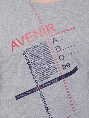grey typographic chest print t-shirt - 16709391 - Standard Image - 5