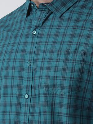 blue checkered casual shirt - 16709412 - Standard Image - 5