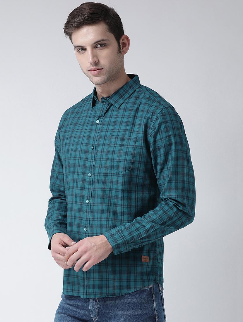 blue checkered casual shirt - 16709412 - Zoom Image - 2