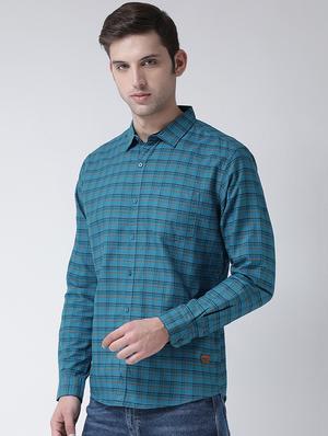 blue checkered casual shirt - 16709414 - Standard Image - 2