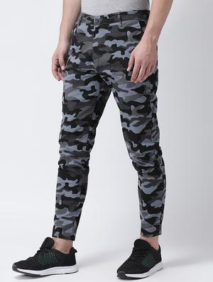 grey camouflage print chinos - 16709441 - Standard Image - 2