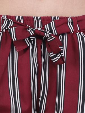 tie up waist striped short - 16709875 - Standard Image - 5