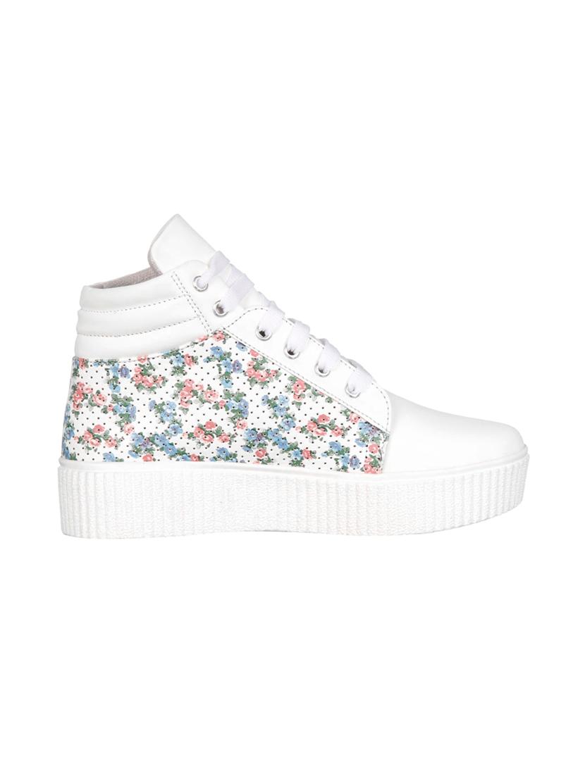 white lace-up sneakers - 16710476 - Zoom Image - 2
