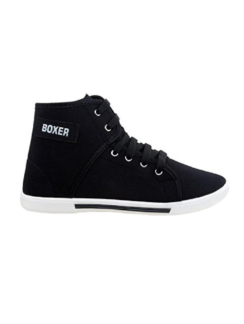 black canvas lace up sneakers - 16710508 - Zoom Image - 2
