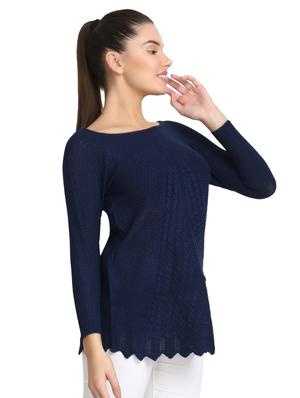 boat neck applique pullover - 16710627 - Standard Image - 2