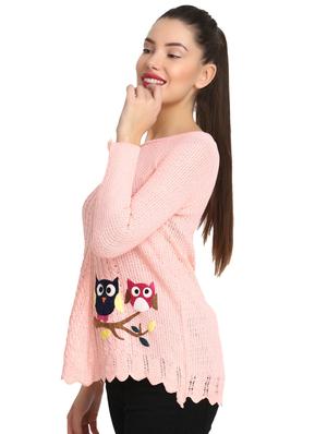 boat neck applique pullover - 16710632 - Standard Image - 2