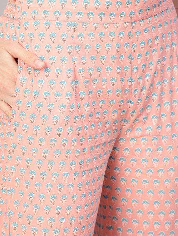 pastel printed kurta pant set - 16710668 - Zoom Image - 5