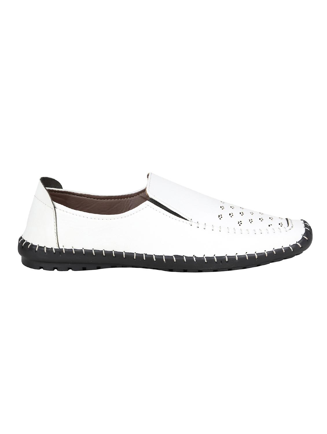 white leatherette slip on sandals - 16710851 - Zoom Image - 2