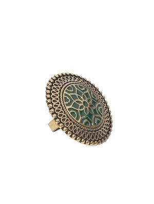 green gold plated finger ring - 16711136 - Standard Image - 2