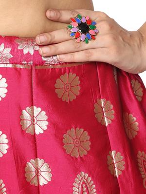 multi colored gold plated finger ring - 16711141 - Standard Image - 5