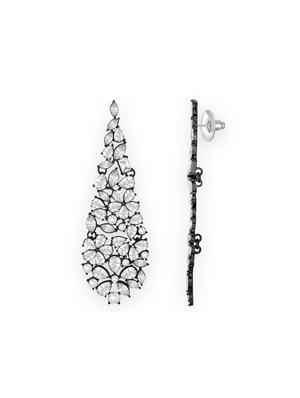 silver brass drop earring - 16711484 - Standard Image - 2