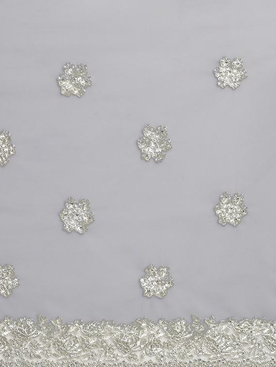 net embroidered saree with blouse - 16711576 - Zoom Image - 5