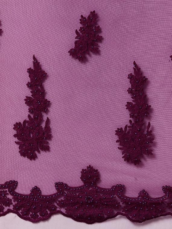 net embroidered saree with blouse - 16711659 - Zoom Image - 5