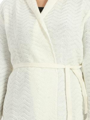 tie front acrylic wool blend cardigan - 16711769 - Standard Image - 5