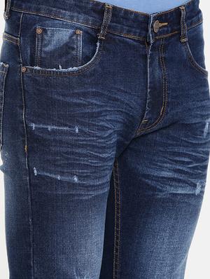 navy blue light washed ripped denim jeans - 16711803 - Standard Image - 5