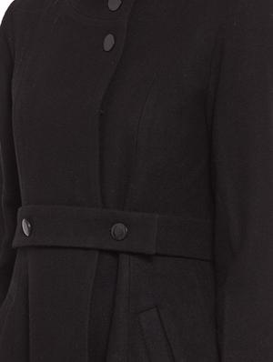 mandarin neck belted trench/overcoat coat - 16711901 - Standard Image - 5