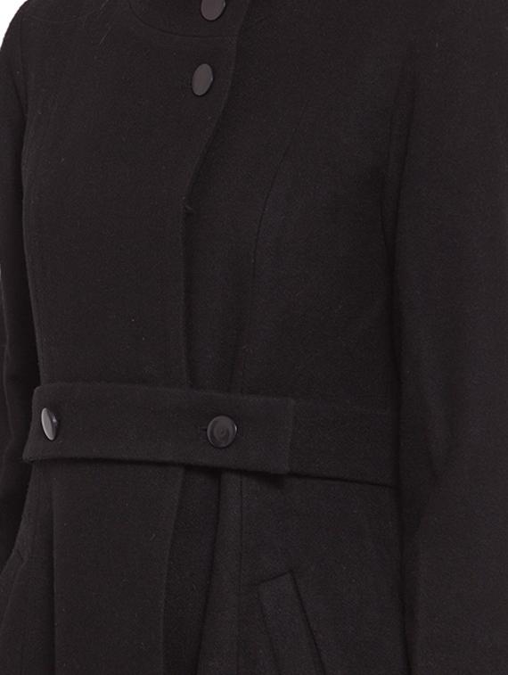 mandarin neck belted trench/overcoat coat - 16711901 - Zoom Image - 5