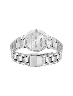 los cabos 1014 white dial & two tone bracelet watch for girls analog watch - 16711936 - Standard Image - 2