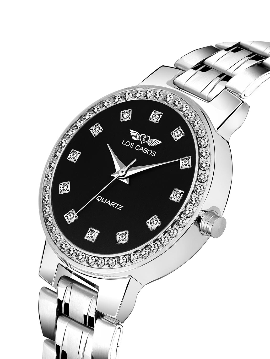 1003 black dial & silver chain watches for girls analog watch - 16711943 - Zoom Image - 2