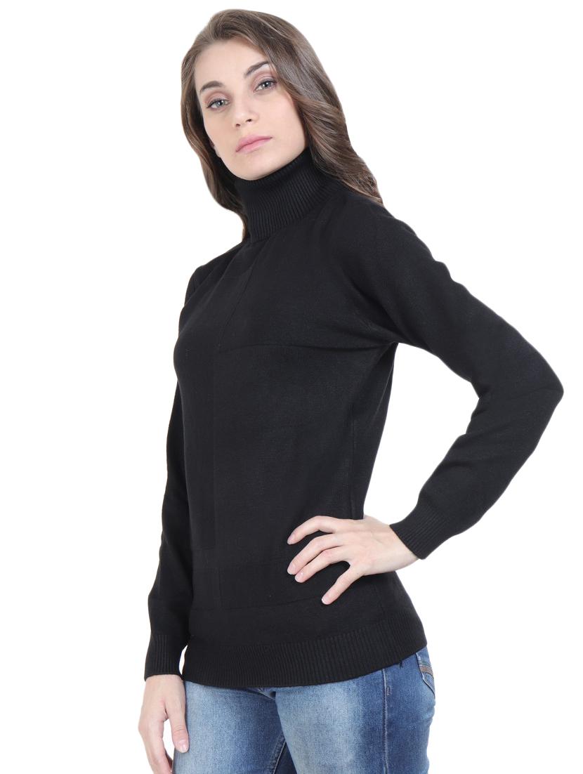 turtle neck solid pullover - 16712005 - Zoom Image - 2