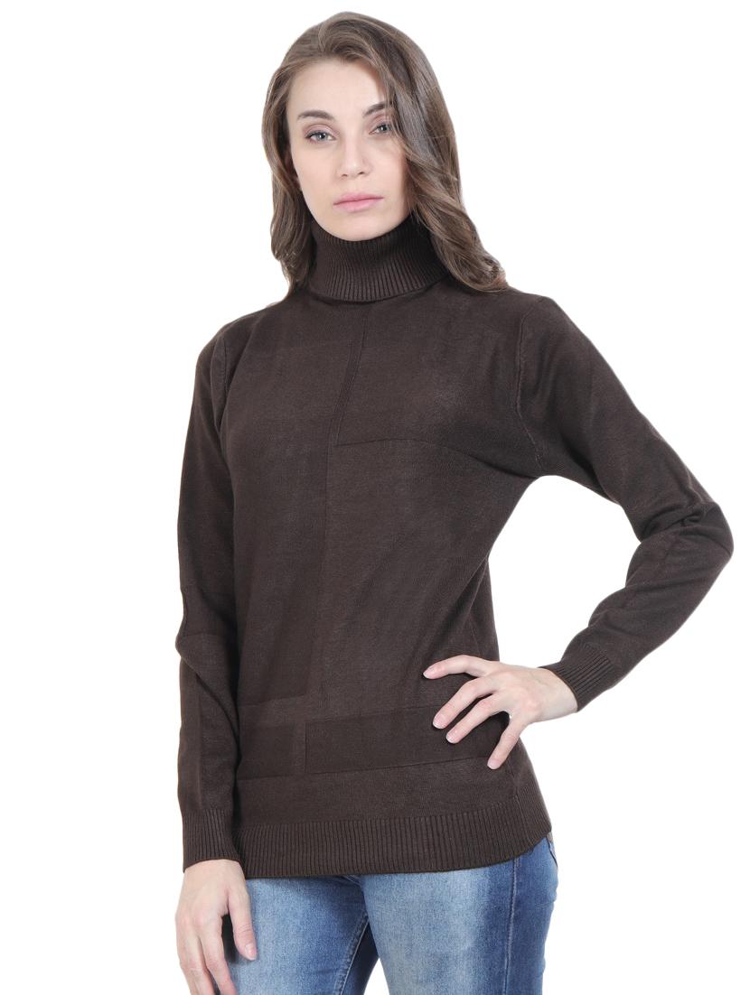 turtle neck solid pullover - 16712009 - Zoom Image - 2