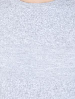 round neck solid pullover - 16712014 - Standard Image - 5