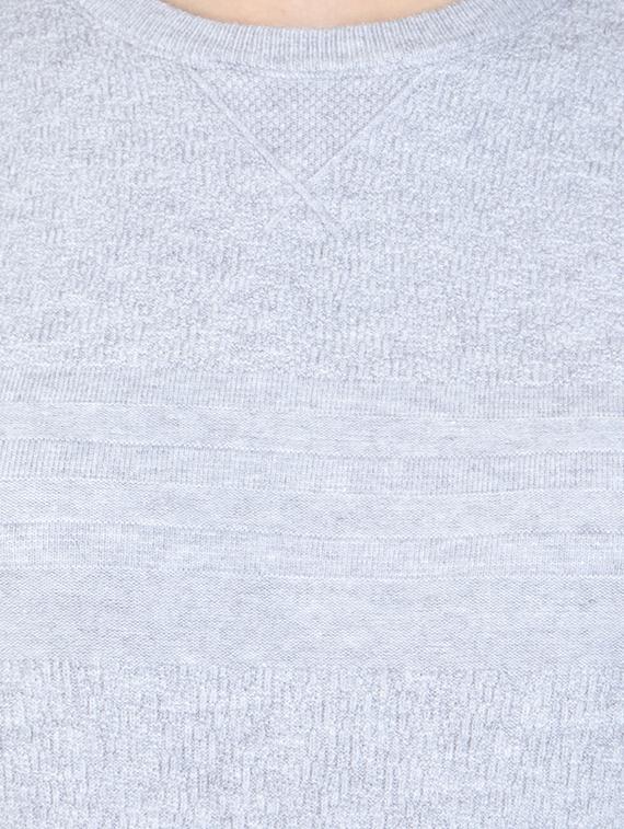 round neck solid pullover - 16712014 - Zoom Image - 5