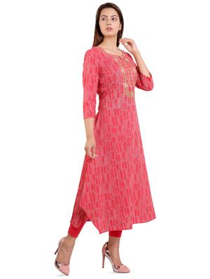 printed a-line kurta - 16712483 - Standard Image - 2